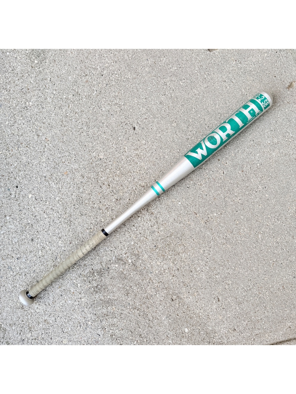 Vintage Worth SR-2 SB Official Softball Bat 34” Aluminum Green/Silver